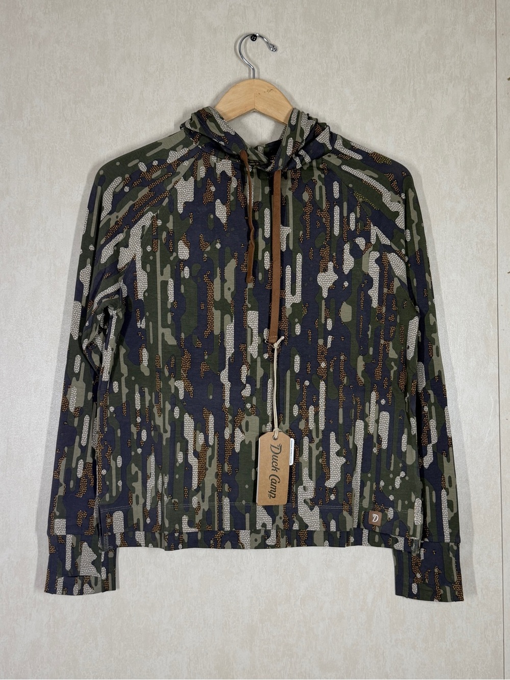NWT Duck Camp Women’s Original Bamboo Hoodie Longsleeve Shirt in Woodland S
